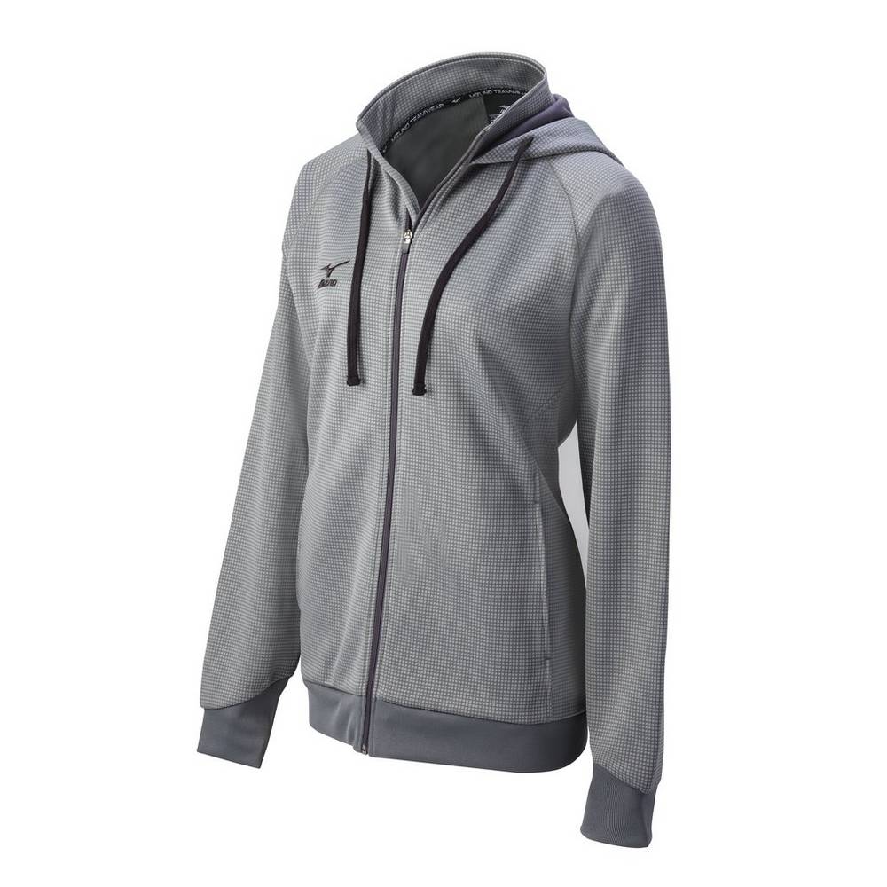 Damske Mikina Mizuno Pro Full Zip Hoody Siva Vypredaj NDCH71824